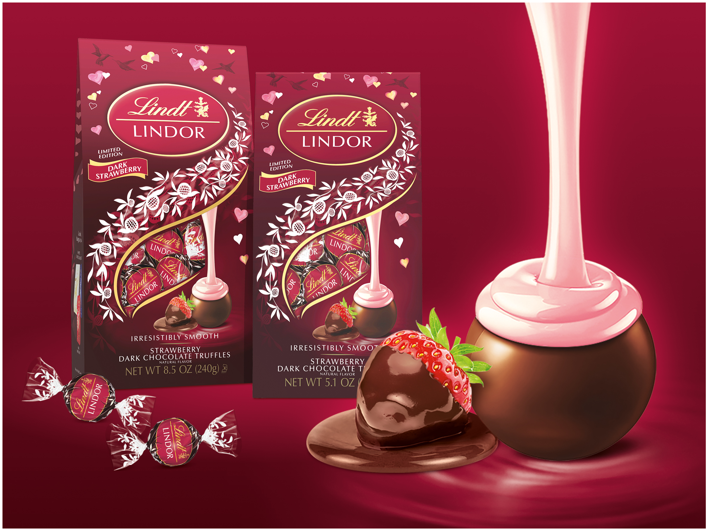 Lindor Dark Strawberry Beutel Mood 02